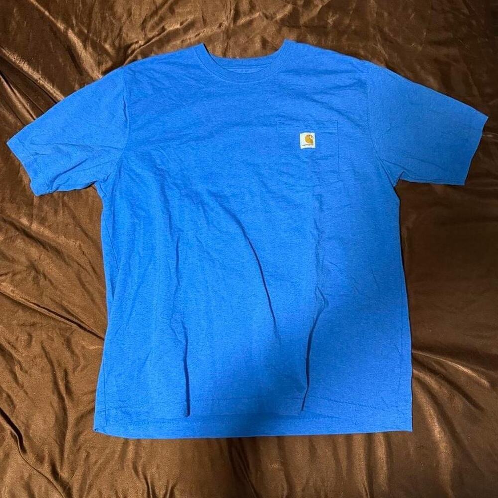 Blue Carhartt pocket tee